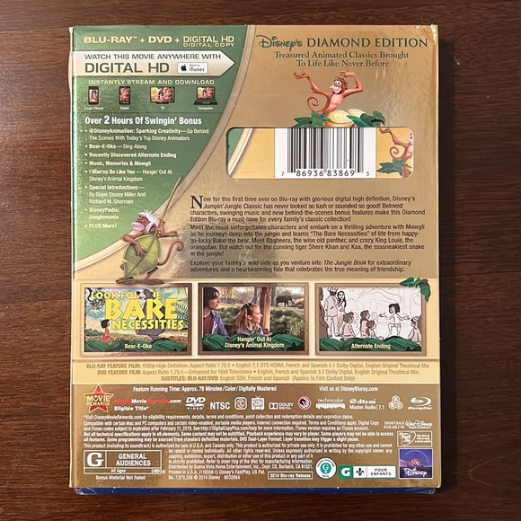 Disney Blu-ray + DVD Set- Sealed in Box! - Picture 3 of 10